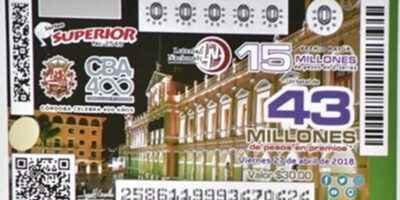 Billete De Loteria Nacional Del 27 De Abril Dedicado A Cordoba