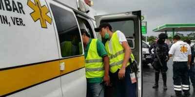 derrapa motociclista en monte salas y resulta herido