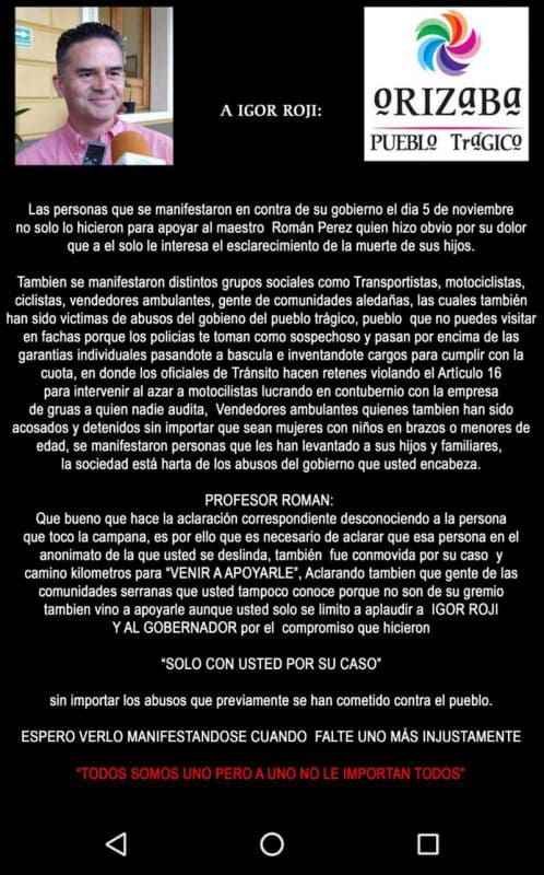 Padre de jóvenes asesinados se deslinda de marcha en su apoyo