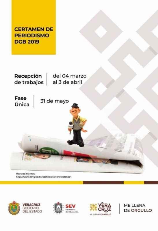Convocan a Certamen Estatal de Periodismo Estudiantil Ético DGB 2019