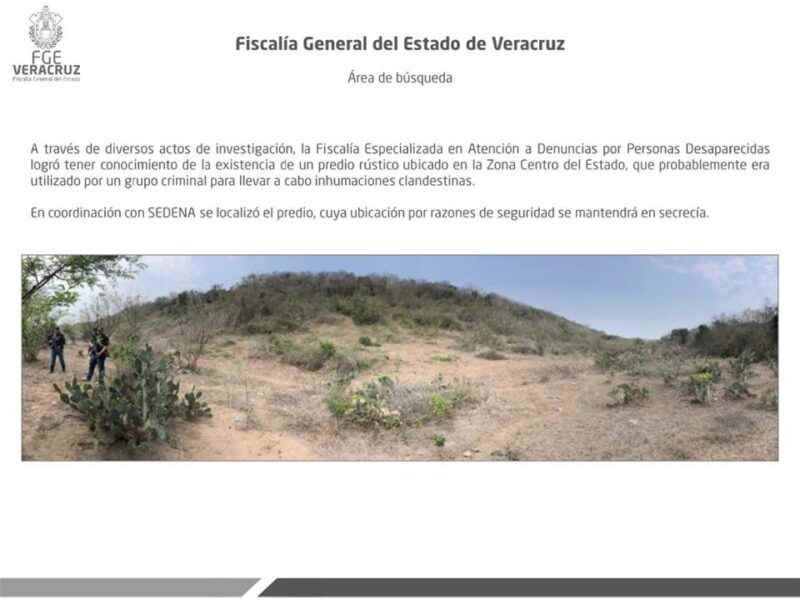 Localiza Fiscalía fosa con 36 puntos positivos en la zona centro