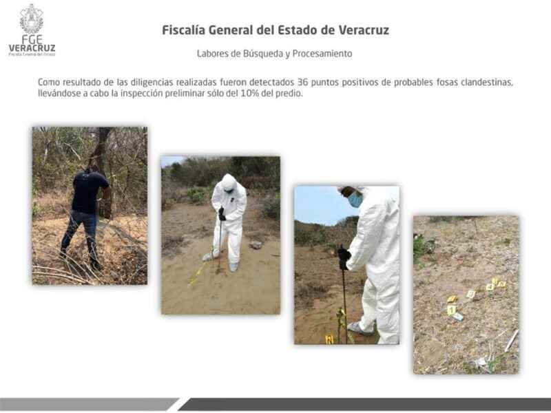 Localiza Fiscalía fosa con 36 puntos positivos en la zona centro