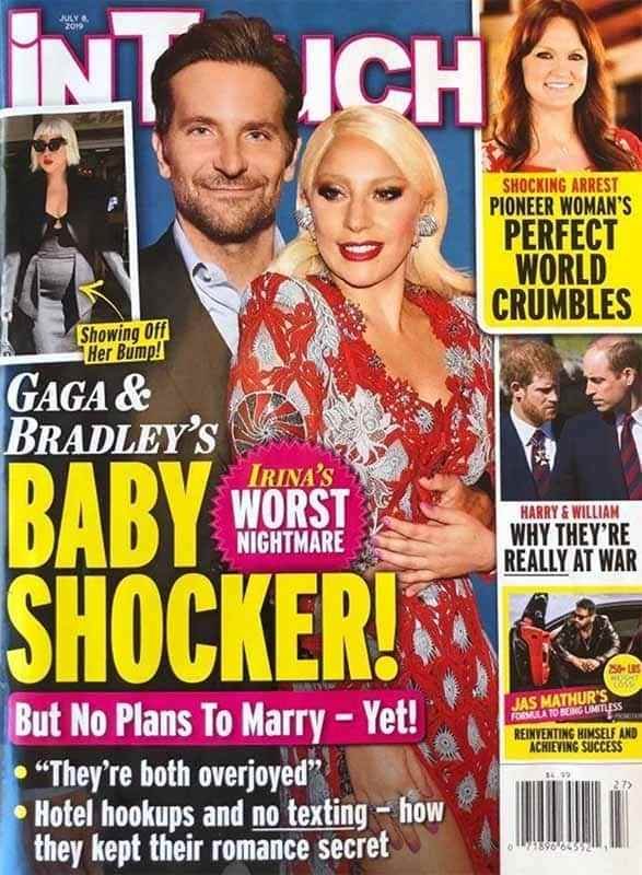 Revista confirma que Lady Gaga está embarazada de Bradley Cooper