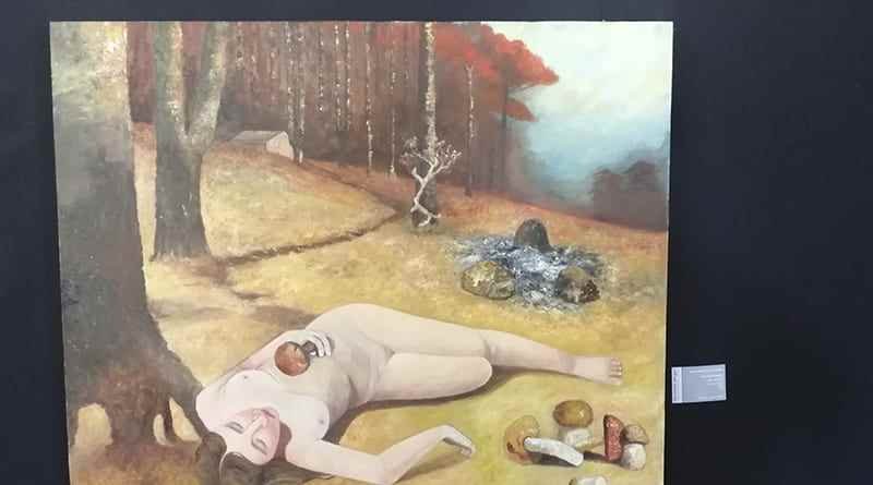“Encontrar Refugio”, obra pictórica del xalapeño Augusto Hernández