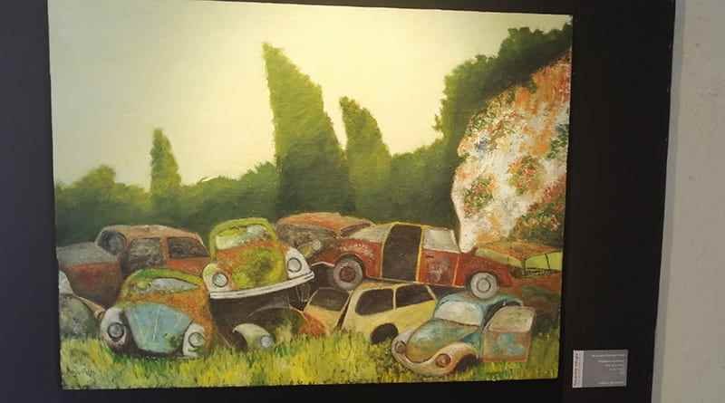 “Encontrar Refugio”, obra pictórica del xalapeño Augusto Hernández