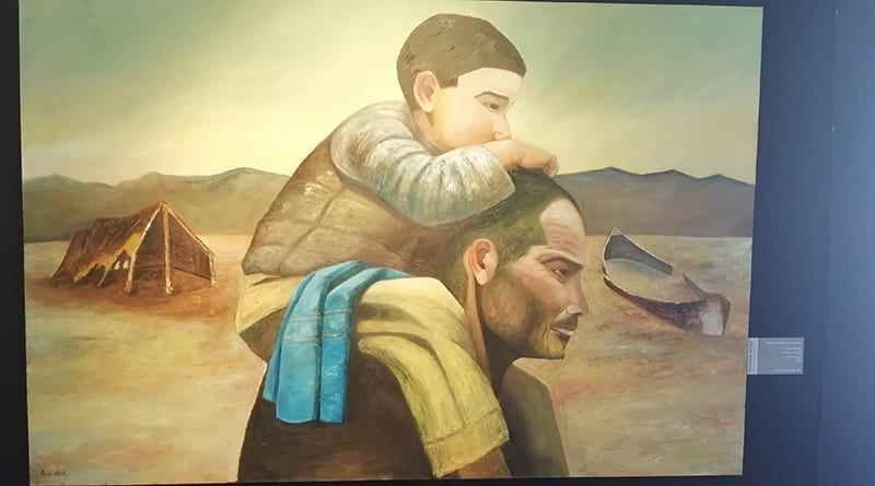 “Encontrar Refugio”, obra pictórica del xalapeño Augusto Hernández