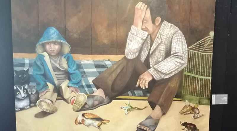 “Encontrar Refugio”, obra pictórica del xalapeño Augusto Hernández