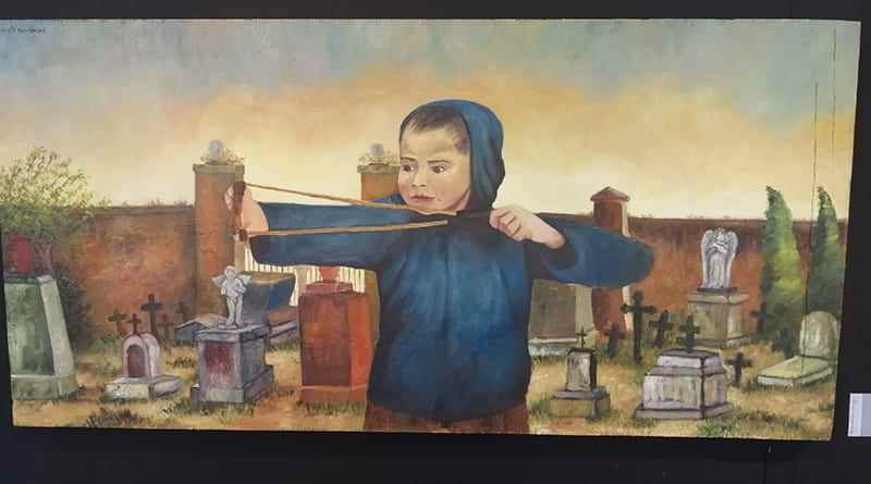 “Encontrar Refugio”, obra pictórica del xalapeño Augusto Hernández