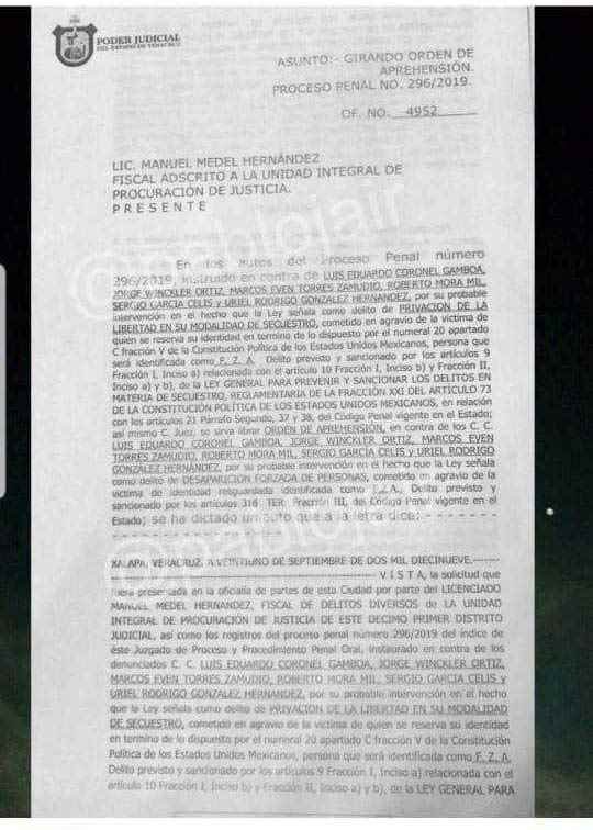 Circula presunta orden de aprehensión contra Winckler y colaboradores