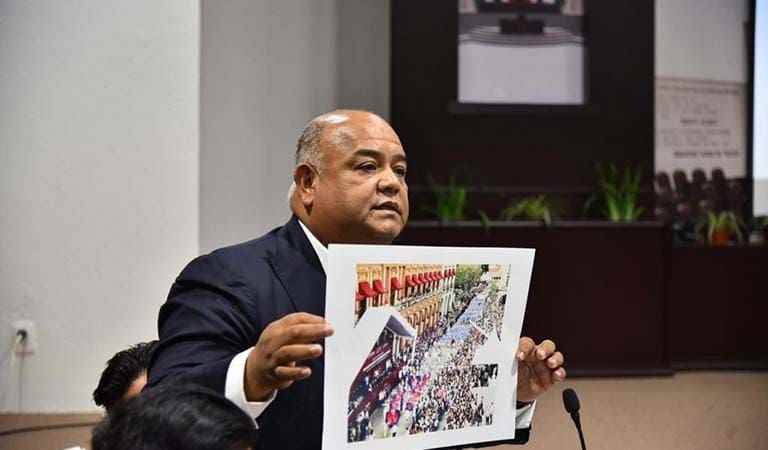 Recibe LXV Legislatura comparecencia del secretario de Gobierno, Eric Cisneros