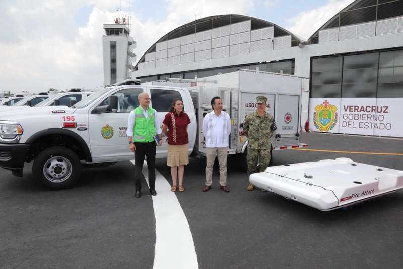 Recibe PC estatal equipo contra incendios, inundaciones y sismos
