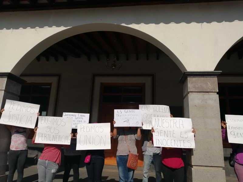Se manifiestan maltrátenses por detención de vecinos