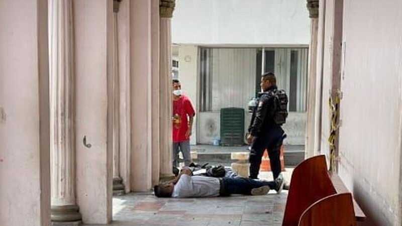 Balaceados en el palacio municipal de Cosamaloapan