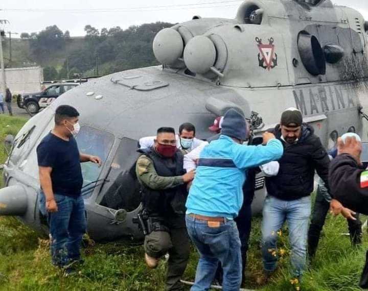 Desploma helicóptero donde viajaba Eric Cisneros; herido pero estable afirma Cuitláhuac