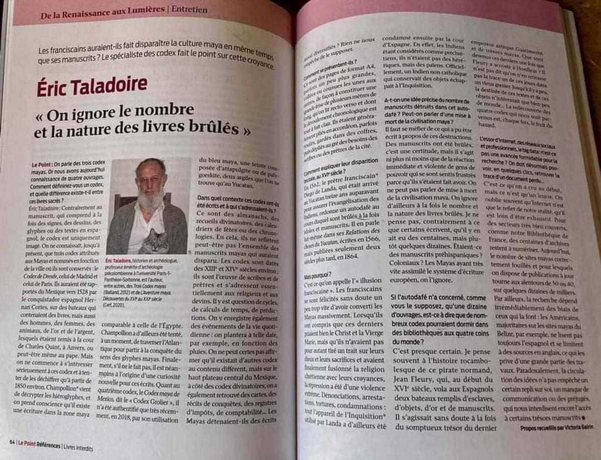 Códices Mayas, calendarios de fiestas y textos adivinatorios: Eric Taladoire