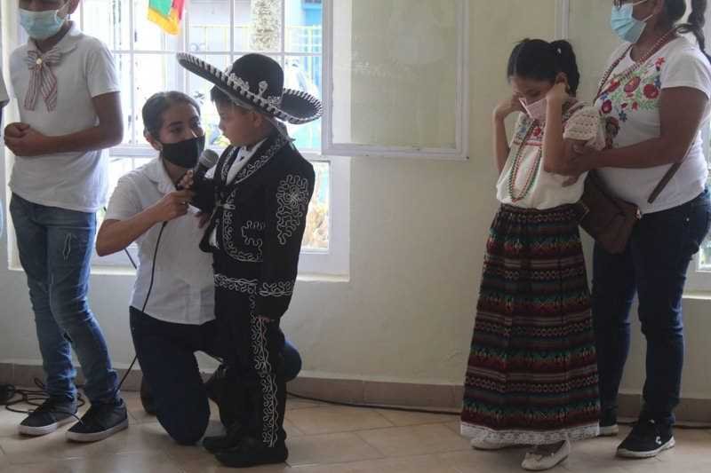 Niños conmemoran en Ciegos Fundación Roma el Grito de Independencia