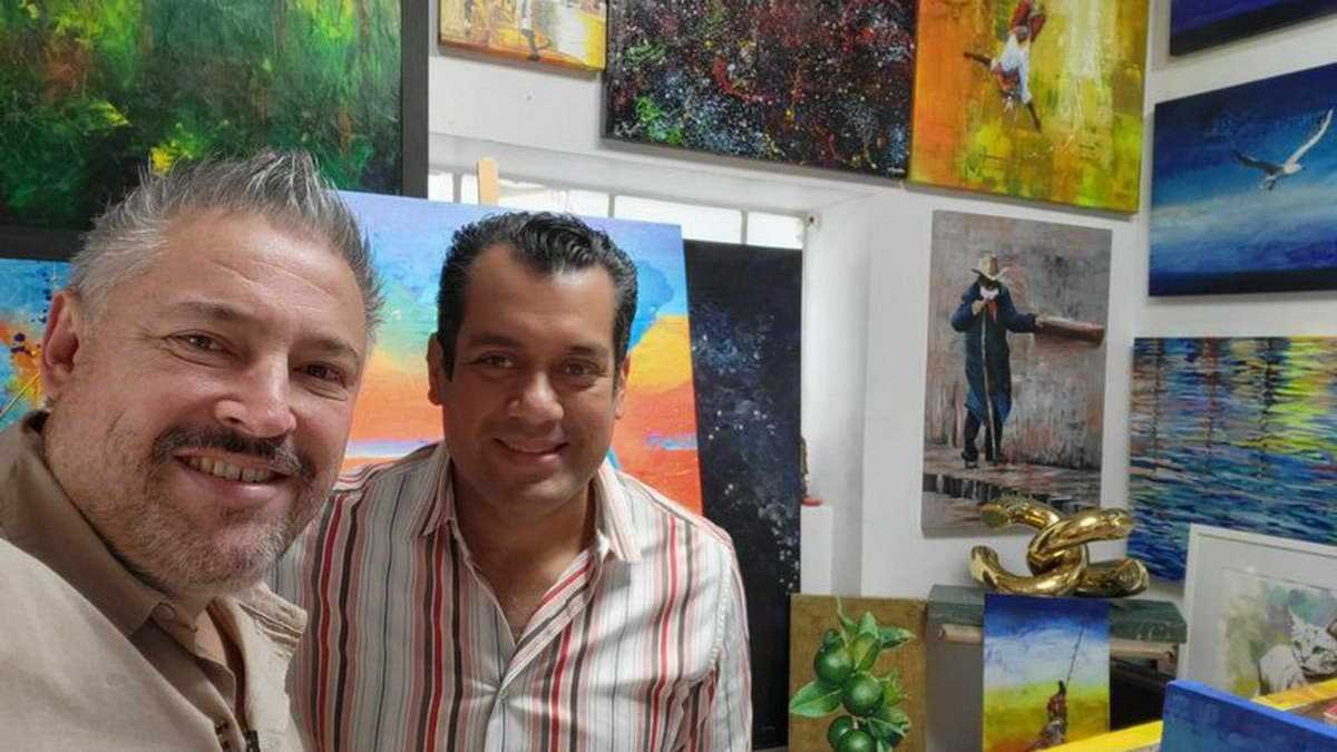 Dos minatitlecos en alegre encuentro dominical; Sergio Gutiérrez y Pedro Trueba