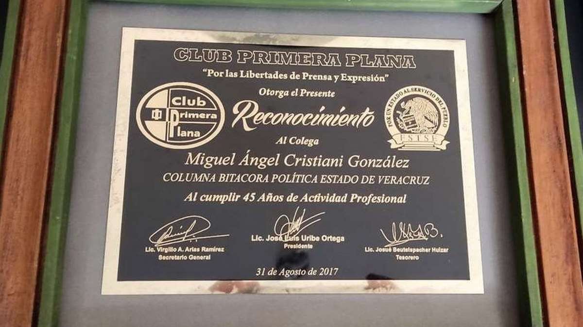 Reconocimiento del Club Primera Plana