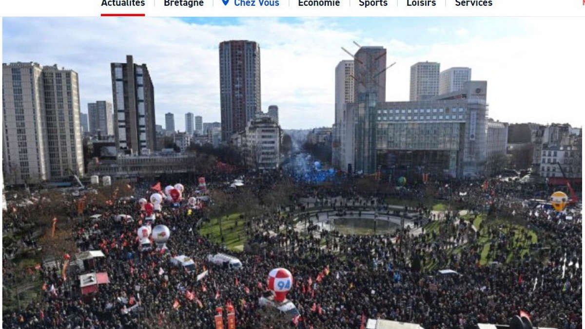 Huelgas y manifestaciones en Francia