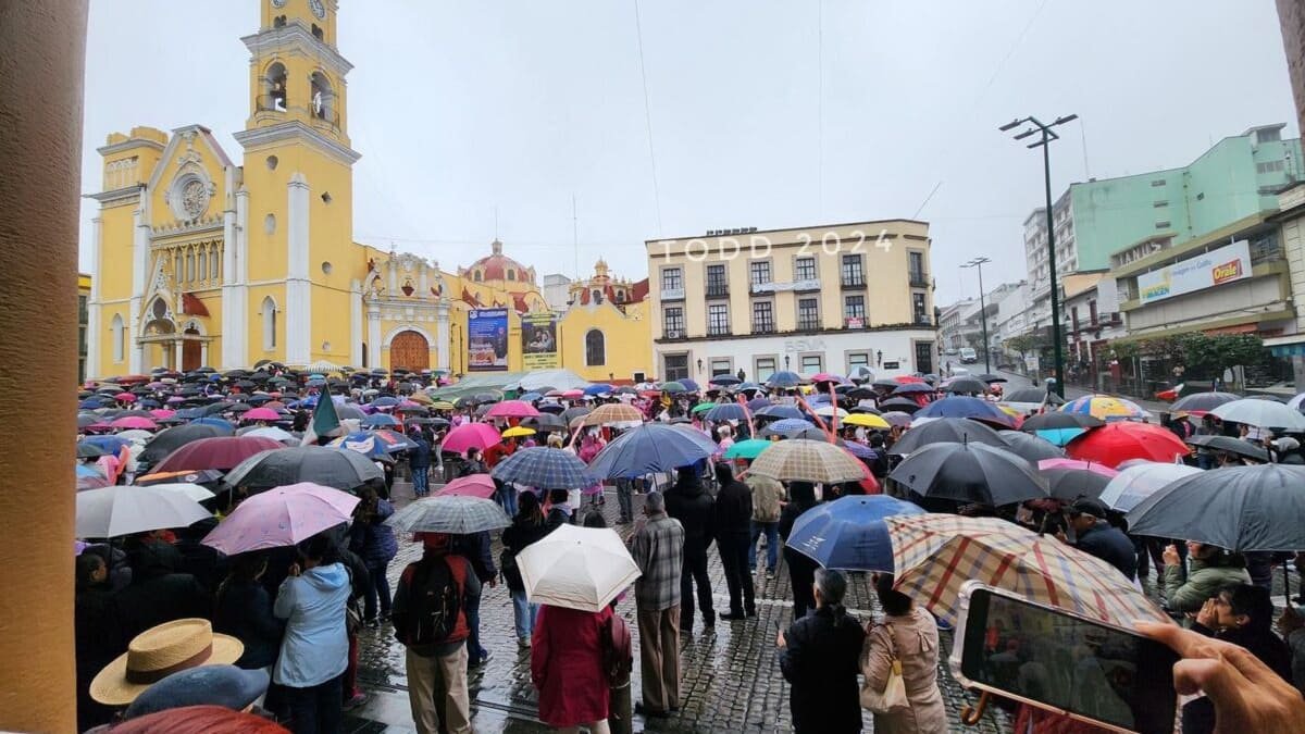 La Lluvia No Impidio La Marcha Por La Democracia En Xalapa