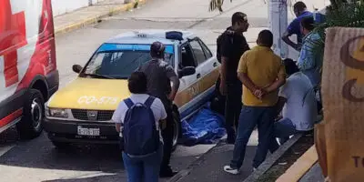 Muere taxista por presunto infarto en calle 15