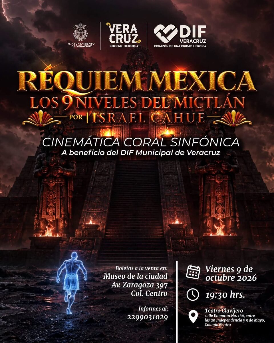 Invita DIF municipal de Veracruz a concierto “RÉQUIEM MEXICA: los 9 niveles del Mictlán”