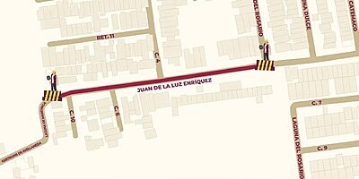 Anuncian cierre vial por rehabilitación de drenaje pluvial en colonia El Coyol Sección A