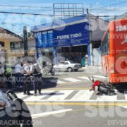 Motociclista resulta lesionado tras choque con autobús en Orizaba