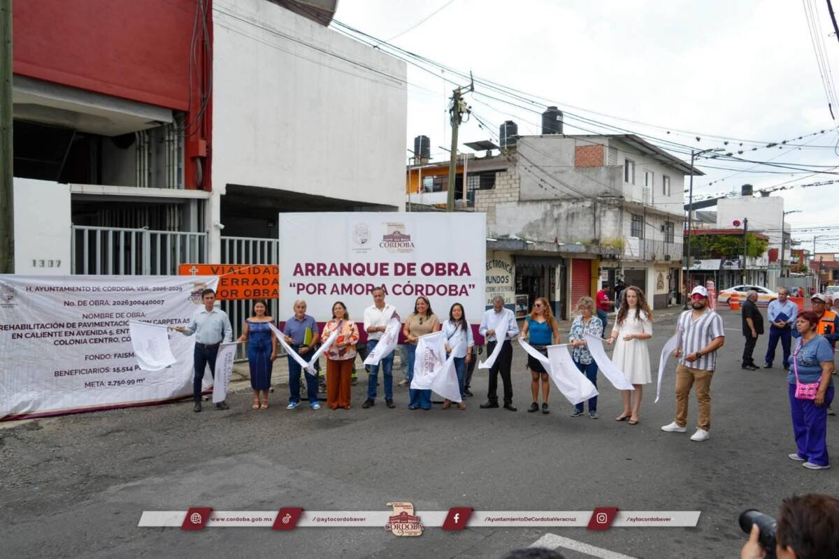 Arranca obra de rehabilitación con carpeta asfáltica en la avenida 5 del Centro de Córdoba