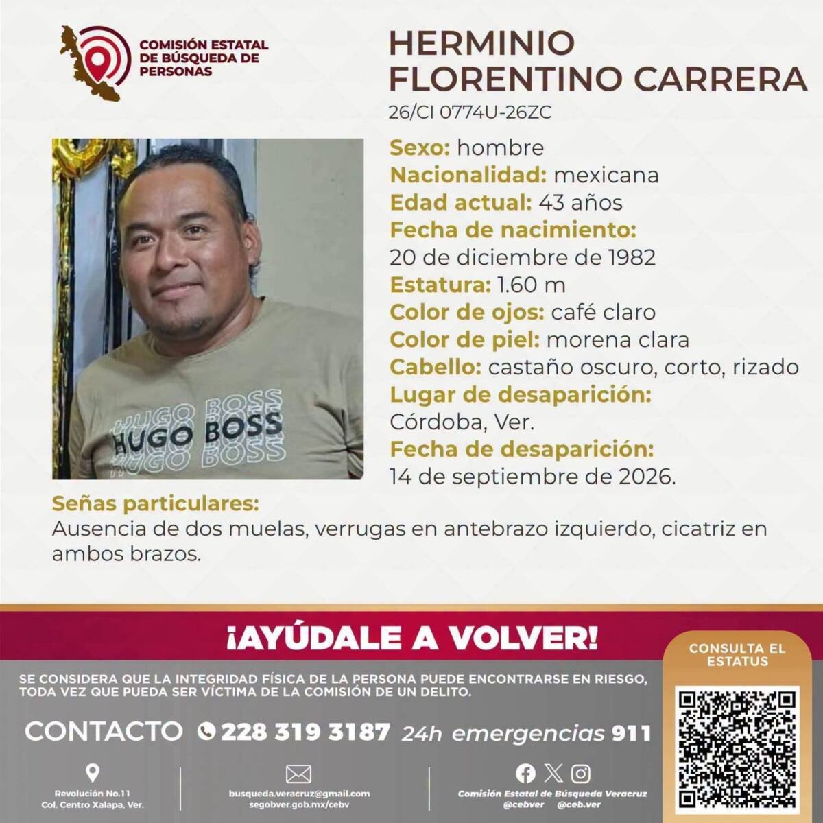 Buscan a persona desaparecida en Córdoba
