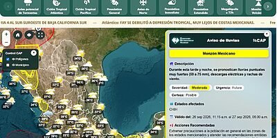 Veracruz activa aviso especial por vaguada
