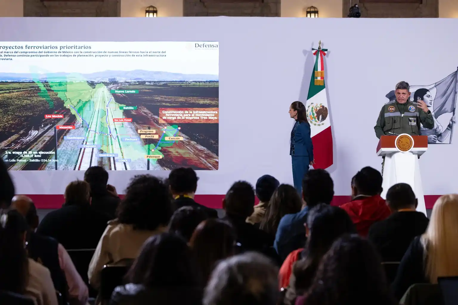 Para 2,400 kms de trenes de pasajeros, 750 mil mdp: Sheinbaum
