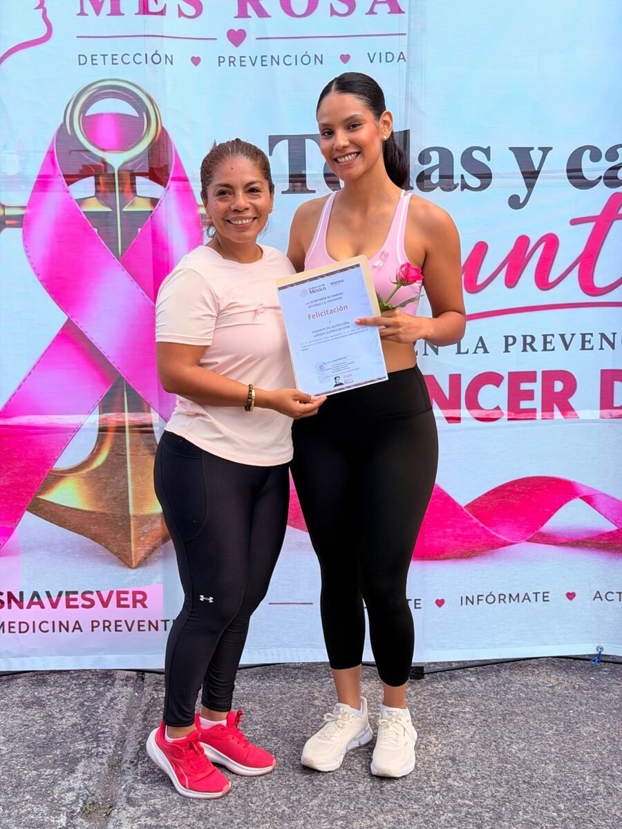 Marina promueve hábitos saludables y la detección oportuna como parte de las actividades de lucha contra el cáncer de mama 2026 en Veracruz