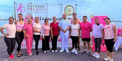 Marina promueve hábitos saludables y la detección oportuna como parte de las actividades de lucha contra el cáncer de mama 2026 en Veracruz