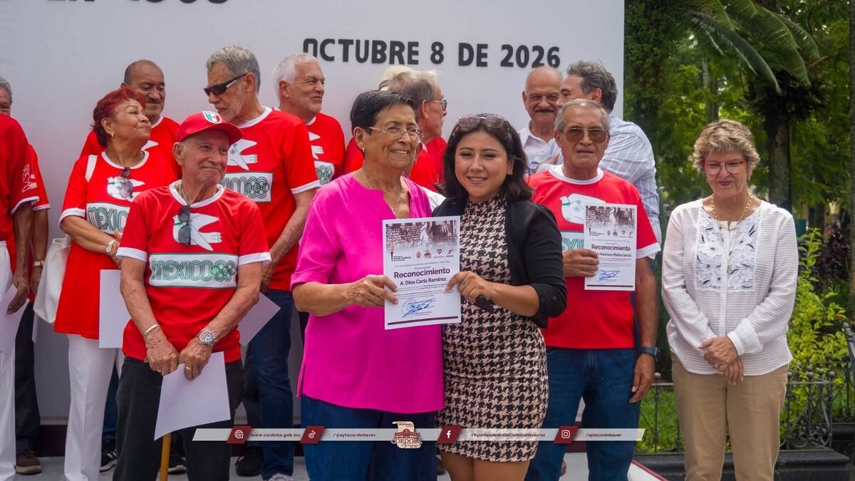Córdoba conmemora el 58º aniversario del paso de la flama olímpica México 1968
